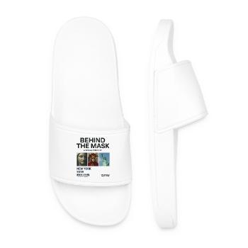 Behind the Mask: New York 2028 - Men’s Pool Sliders - white - Front