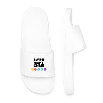 Swipe Right On Me - Dating Design - Men’s Pool Sliders - white - Front