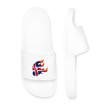 Flag of Iceland - Iceland - Ninja - Men’s Pool Sliders - white - Front