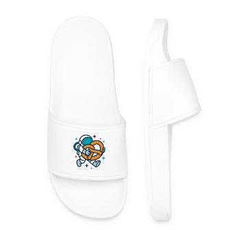 Astronaut with pretzel - Men’s Pool Sliders - white - Front