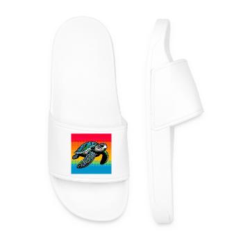 turtle - Men’s Pool Sliders - white - Front