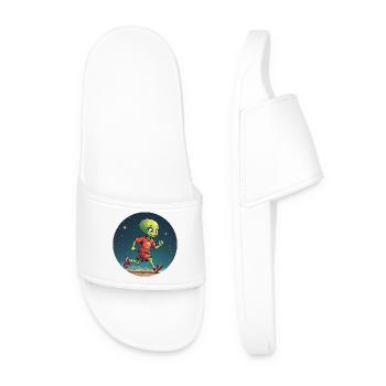 Coureur extraterrestre avec maillot de football - Claquettes Homme - blanc - Devant