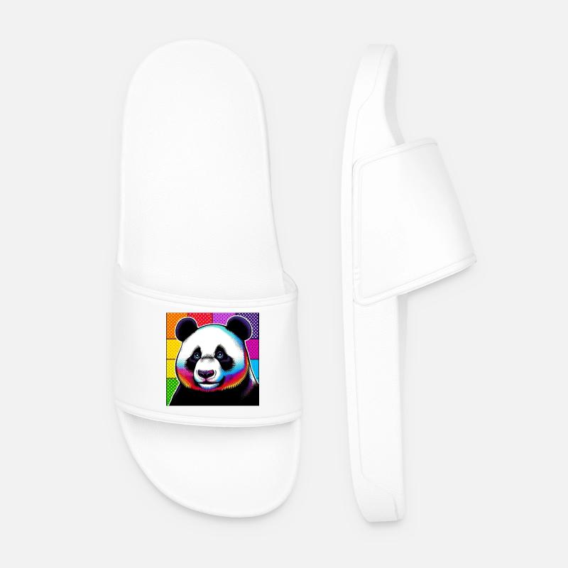 Panda - Männer Badelatschen - Weiß