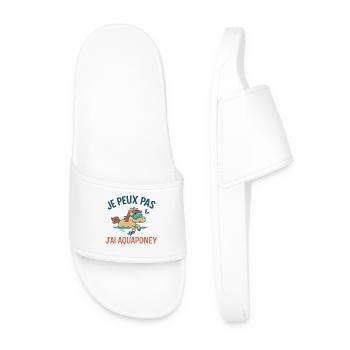Je peux pas, j’ai aquaponey - Claquettes Homme - blanc - Devant