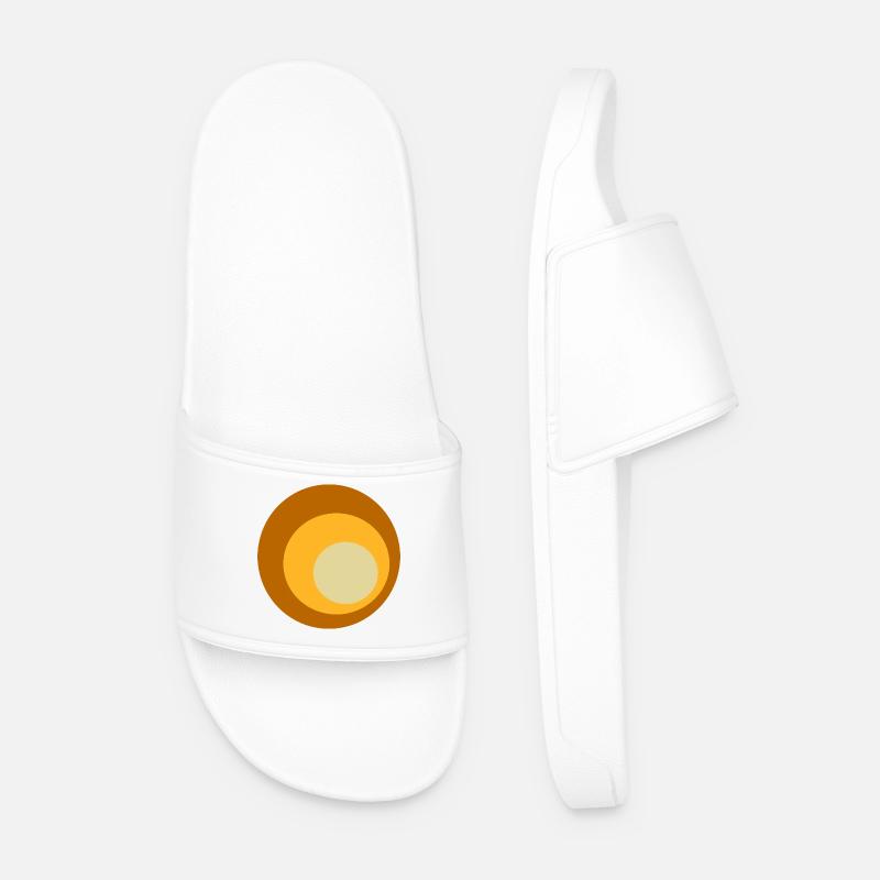 70s pattern - Men’s Pool Sliders - white