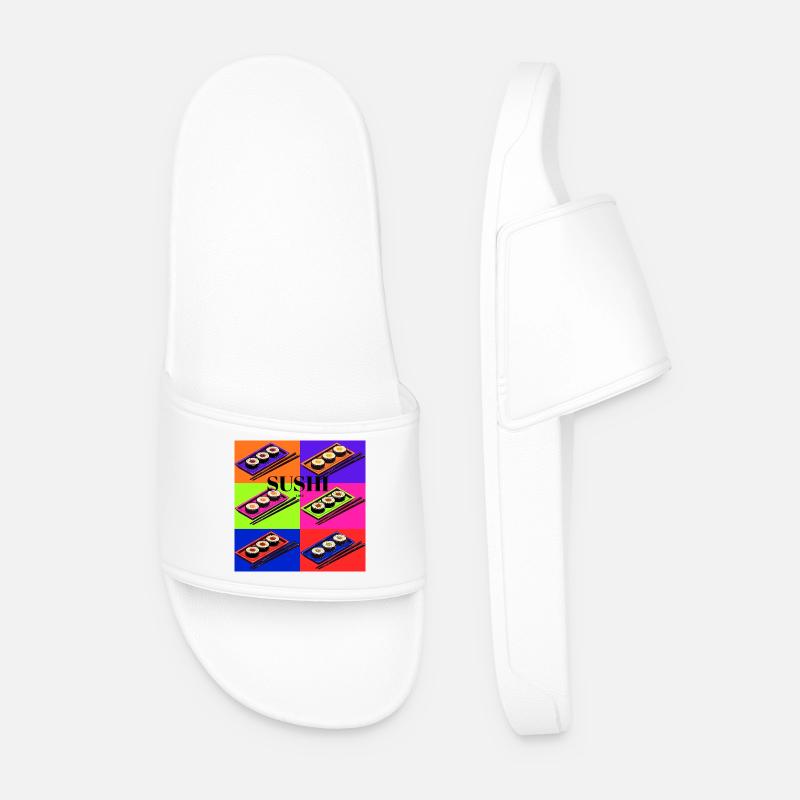 Bunte Sushi-Design mit Pop-Art-Stil - Männer Badelatschen - Weiß