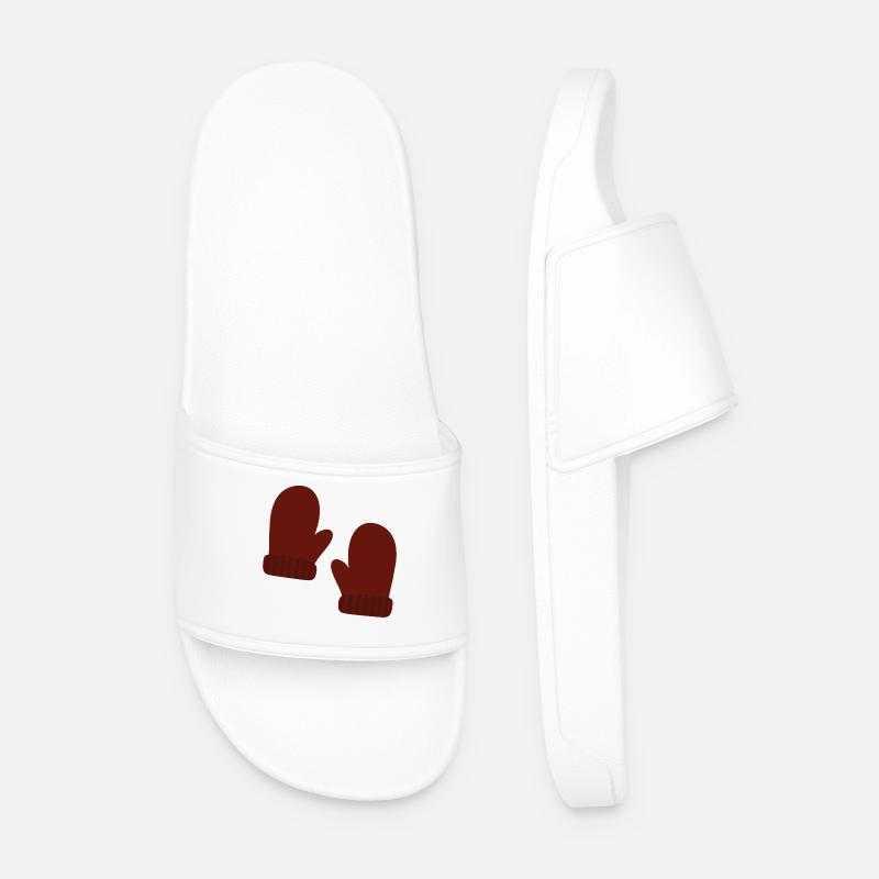 Illustration de mitaines d’hiver confortables - Claquettes Homme - blanc