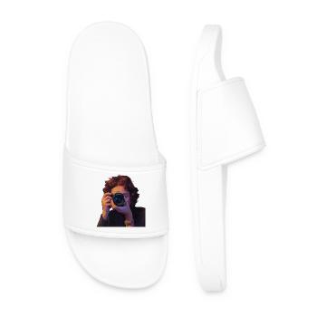 Photography Realistic Portrait Designs - Men’s Pool Sliders - white - Front