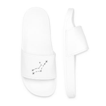 Constellation Virgo with metallic look - Men’s Pool Sliders - white - Front