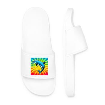 dolphin - Men’s Pool Sliders - white - Front