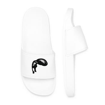 Mop of hair design for statement outfits - Men’s Pool Sliders - white - Front