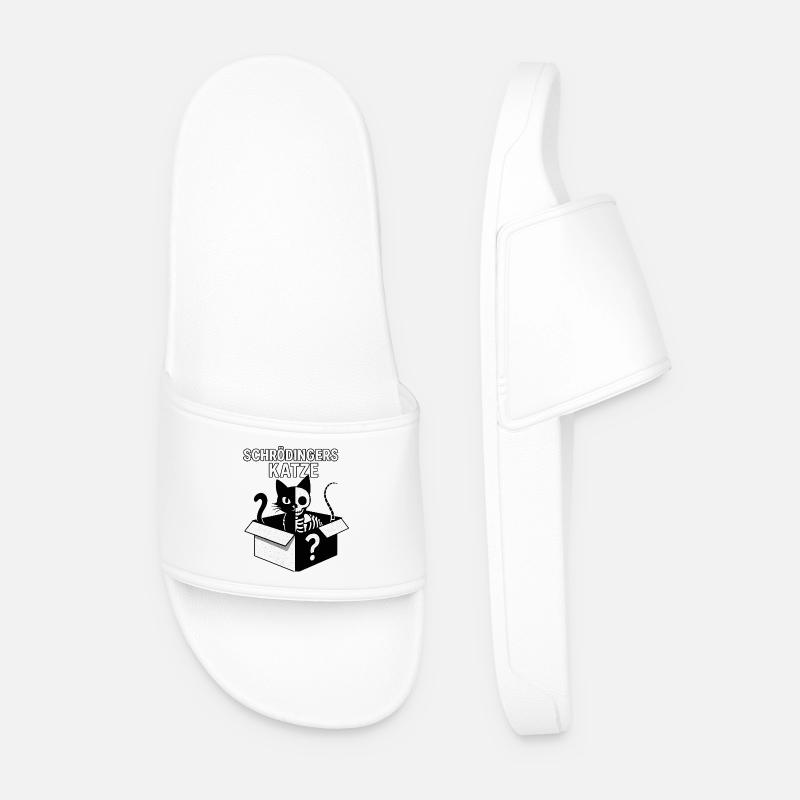 Schrödingers Katze Box-Design - Männer Badelatschen - Weiß