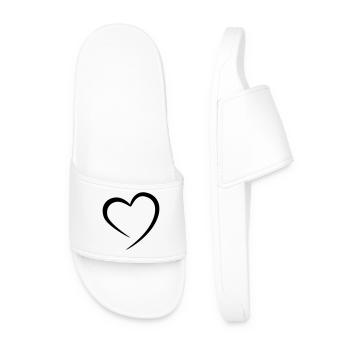 Cœur - Claquettes Homme - blanc - Devant