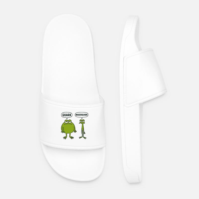 Quarkfrosch Duo - Männer Badelatschen - Weiß