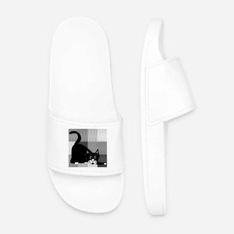 cat - Men’s Pool Sliders - white