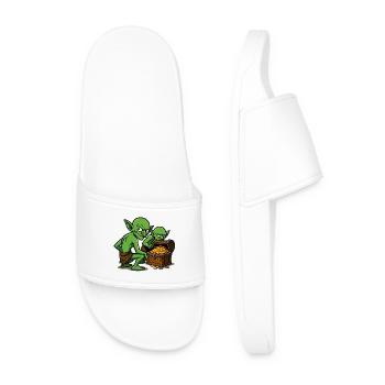 Green Goblin Treasure - Men’s Pool Sliders - white - Front