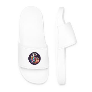 Geometric colorful meerkat - Men’s Pool Sliders - white - Front