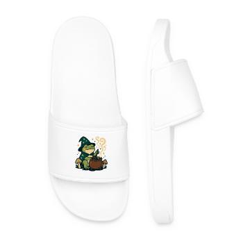 Magic Frog Magic Fantasy Design - Men’s Pool Sliders - white - Front