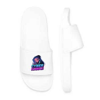 Cyber_Kawaii - Men’s Pool Sliders - white - Front