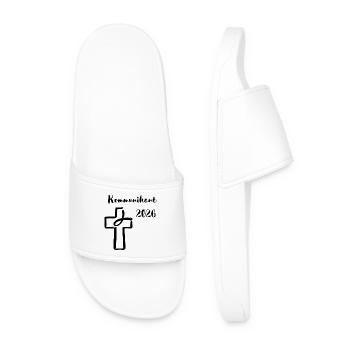 Communiant 2026 Première Communion Poisson-Croix - Claquettes Homme - blanc - Devant