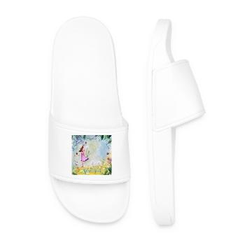 Elfe au royaume des fleurs - Claquettes Homme - blanc - Devant