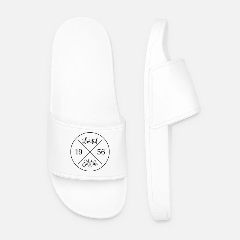 Limited edition 1956 - 70. Geburtstag Geschenk - Männer Badelatschen - Weiß