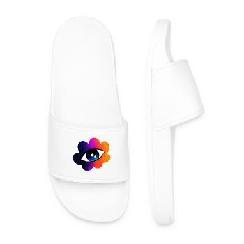 Oeil dans le nuage arc-en-ciel - Claquettes Homme - blanc - Devant