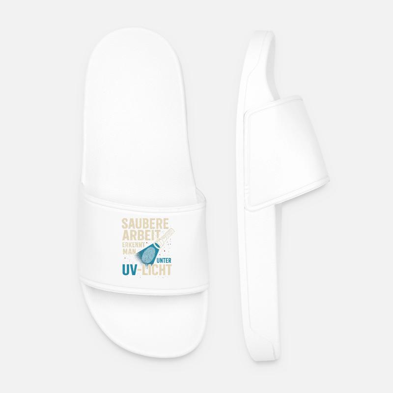 Clean work under UV light - Men’s Pool Sliders - white