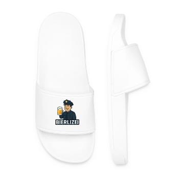 Motif de policier à bière avec chope à bière - Claquettes Homme - blanc - Devant