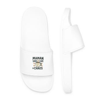 Maman Sans Café Chaos - Claquettes Homme - blanc - Devant