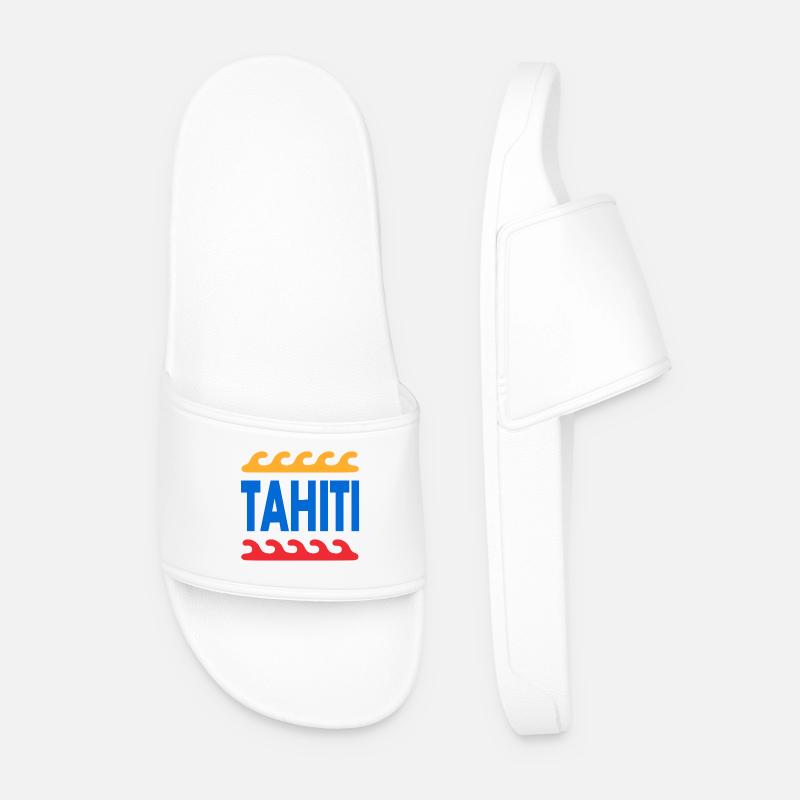 Tahiti - French Polynesia - Polynesien - Strand - Männer Badelatschen - Weiß