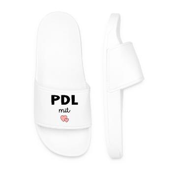 PDL Nursing Service Management with Heart - Men’s Pool Sliders - white - Front