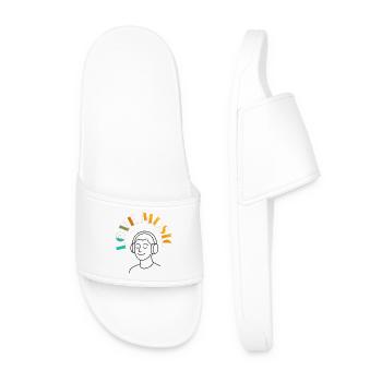 Music is life - Men’s Pool Sliders - white - Front