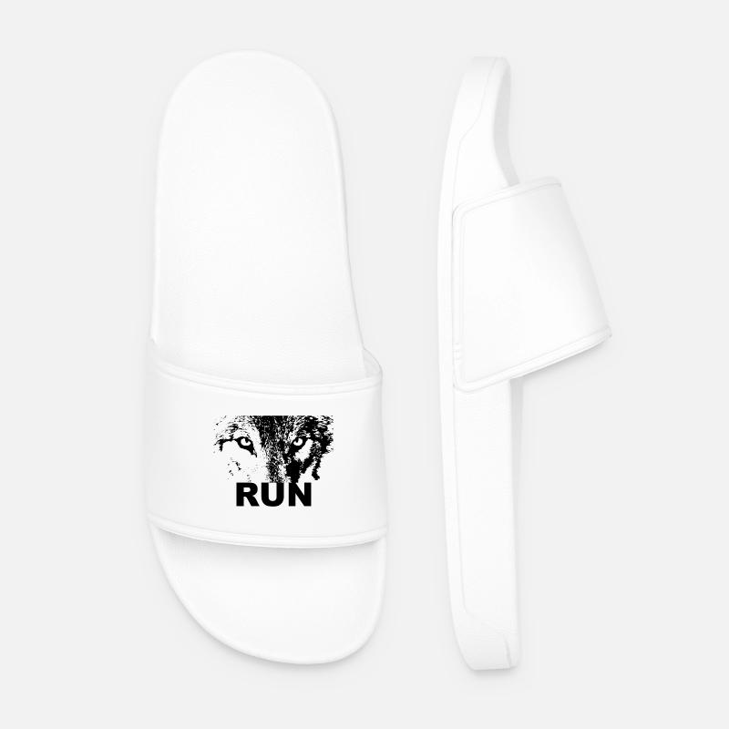 Wolf Run - Men’s Pool Sliders - white