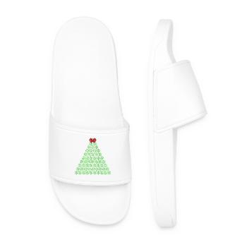 Sapin de Noël en flocon de neige avec nœud - Claquettes Homme - blanc - Devant