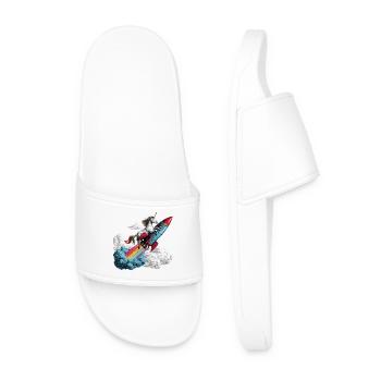 Unicorn Rocket - Men’s Pool Sliders - white - Front