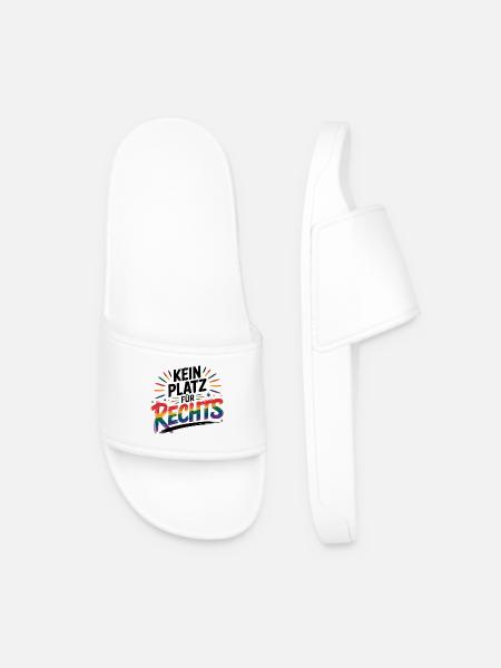 Kein Platz für Hass - Cool Pride Logo - Männer Badelatschen - Weiß