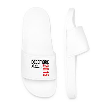 Jahrestag Dezember 2015 - Männer Badelatschen - Weiß - Vorne