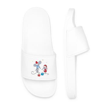 Christmas - Men’s Pool Sliders - white - Front
