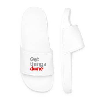 Get Things Done - Men’s Pool Sliders - white - Front