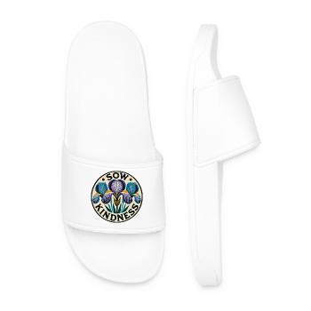 Sow Kindness Iris Circle - Men’s Pool Sliders - white - Front