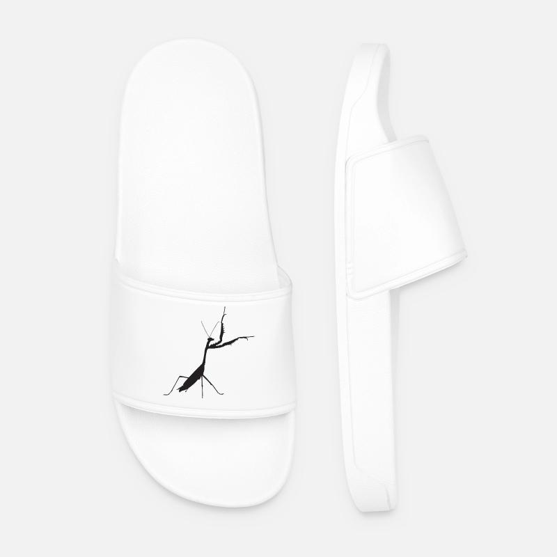 Gottesanbeterin schwarz - Männer Badelatschen - Weiß