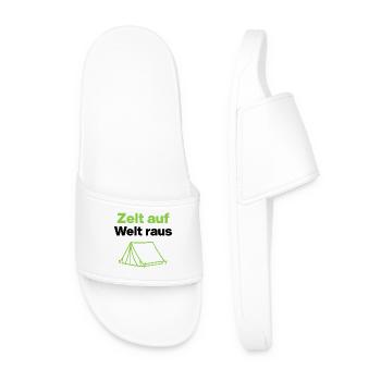 Tente – tout le monde, pour les amateurs de plein air et les campeurs - Claquettes Homme - blanc - Devant