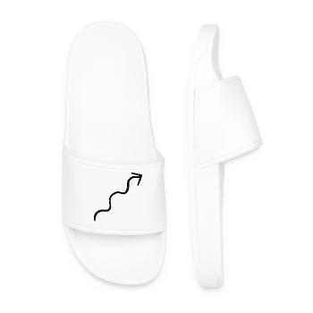 wavy arrow - Men’s Pool Sliders - white - Front