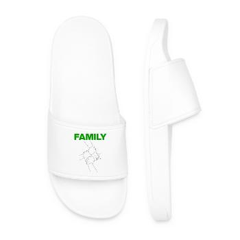 Famille – Ensemble, nous sommes forts, la force familiale - Claquettes Homme - blanc - Devant