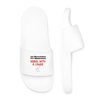 Signe du zodiaque Verseau, Rebelle avec une Cause Naissance - Claquettes Homme - blanc - Devant