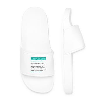 Dentist Definition Funny Profession Saying Gift - Men’s Pool Sliders - white - Front