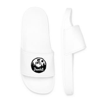 Downhill Mountain Bike Adventure in the Forest - Men’s Pool Sliders - white - Front