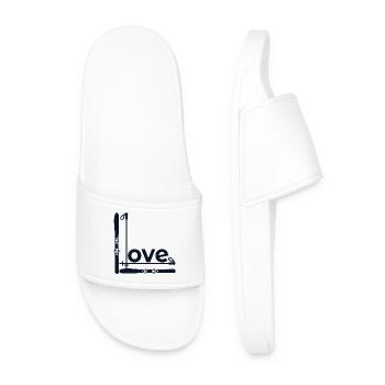 Winter Love Ski - Men’s Pool Sliders - white - Front
