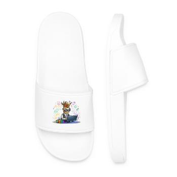 Designer infernal sur ordinateur portable - Claquettes Homme - blanc - Devant